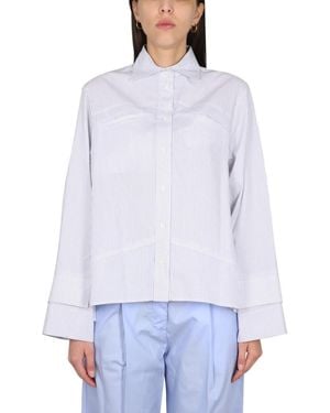 Jejia Relaxed Stripes Shirt - White