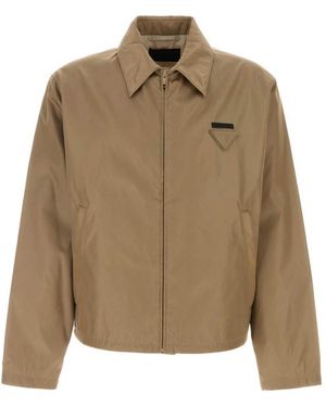 Prada Shirt Collar Jacket - Natural