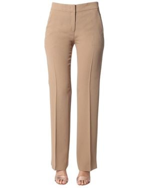 N°21 Straight Flat Front Pants - Natural