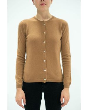 LA ROSE Light Cashmere Cardigan - Black