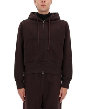 Gucci Dark Zip-Up Hoodie - Black