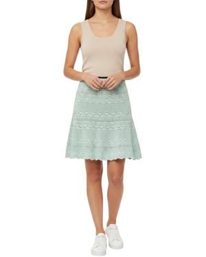 Self-Portrait Crochet Mini Skirt - Blue