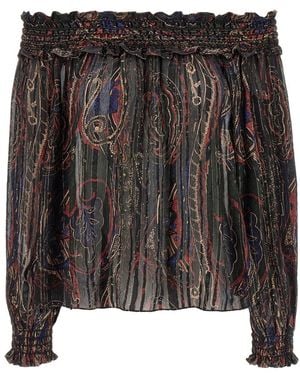 Saint Laurent Smock Stitch Blouse - Black