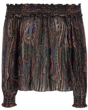 Saint Laurent Smock Stitch Blouse - Black