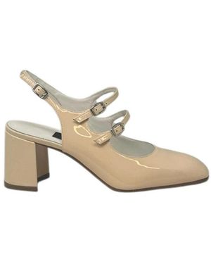 CAREL PARIS Leather Slingback Court Shoes - Natural