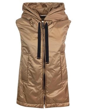 Max Mara Solid Hood Jacket - Brown