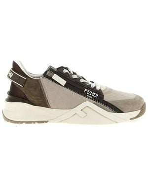 Fendi Logo Sneakers - Brown