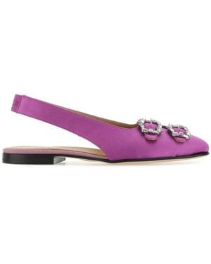 Edhen Milano Satin Ballet Flats - Pink