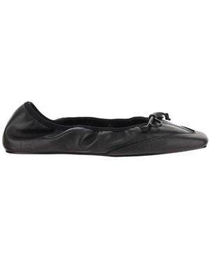 ARMARIUM Leather Ballet Flats - Black