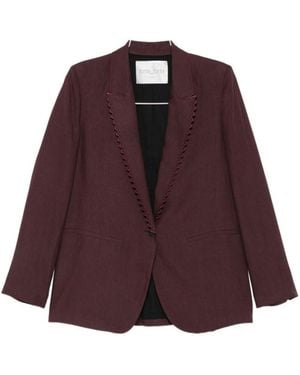 forte_forte Single-Breasted Blazer - Purple