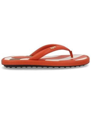 Tod's Logo Collection Slippers - Red