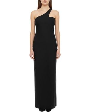 Sportmax One Shoulder Maxi Dress - Black