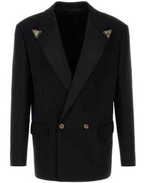 Versace Versatile Tailored Jacket - Black