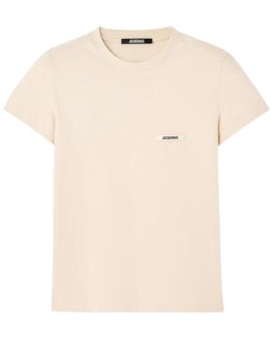 Jacquemus Logo Crew Neck T-Shirt - Natural