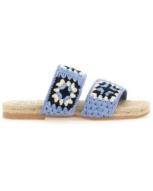 Manebí Crochet Jute Sandals - White