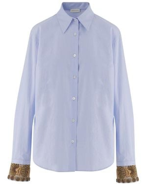 Dries Van Noten Light Regular Printed Shirt - Blue