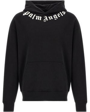 Palm Angels Logo Hoodie - Black
