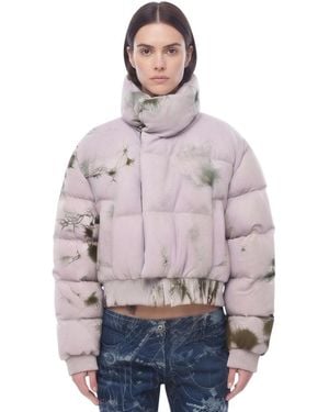 Off-White c/o Virgil Abloh Floral Mock Collar Jacket - Gray