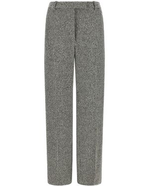 Tom Ford Houndstooth Pattern Trousers - Grey