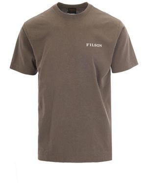 Filson Logo Crew Neck T-Shirt - Gray