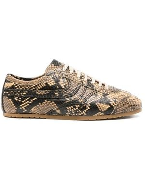 Dries Van Noten Animal Print Sneakers - Natural