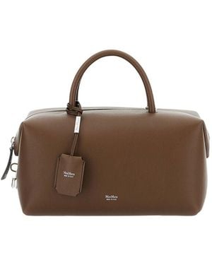 Max Mara Dark Holdall Medium Satchel - Brown