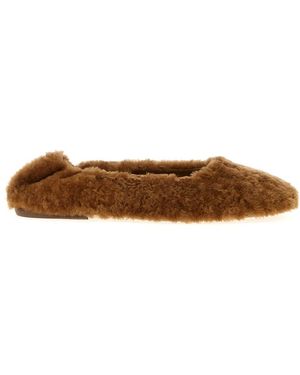 Dries Van Noten Fur Ballet Flat - Brown