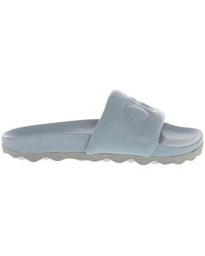 Off-White c/o Virgil Abloh Leather Slides - Blue