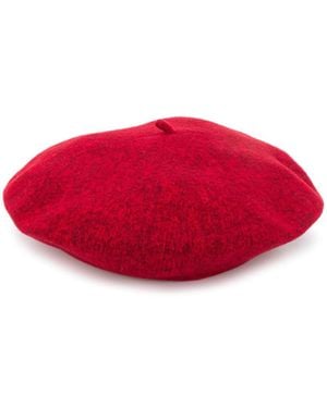 Celine Robert Bright Knitted Beret Hat - Red