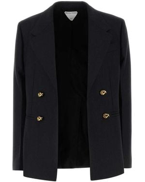 Bottega Veneta Slate Wool Blazer - Black