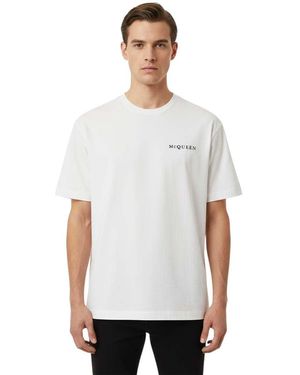 McQueen Crew Neck Logo T-Shirt - White