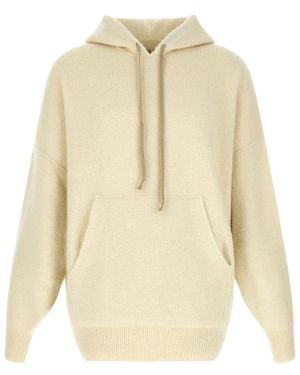 Rick Owens Off Solid Hoodie - Natural