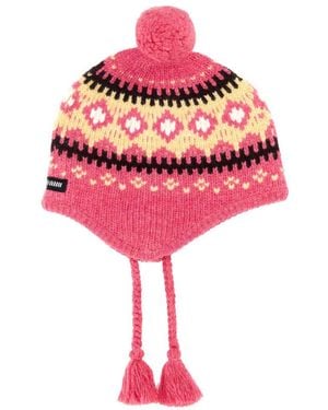 Miu Miu Knitted Beanie Hat - Red