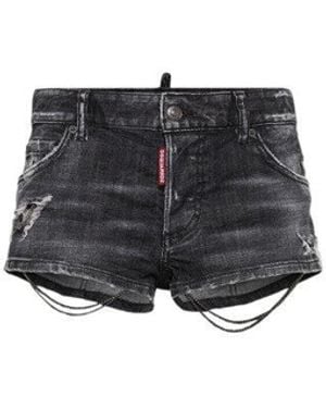 DSquared² Distressed Shorts - Black