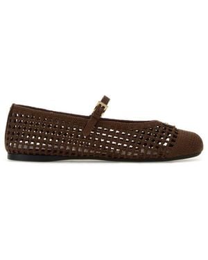 Prada Crochet Ballet Flats - White