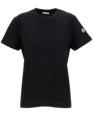 Moncler Logo Crew Neck T-Shirt - Black