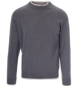Eleventy Crew Neck Jumper - Grey