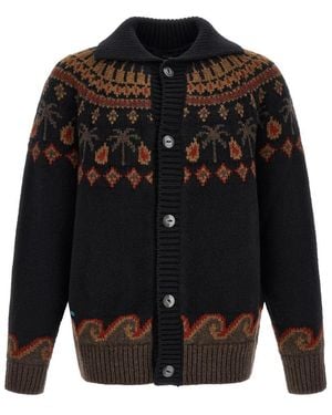 Alanui Relaxed Jacquard Cardigan - Black
