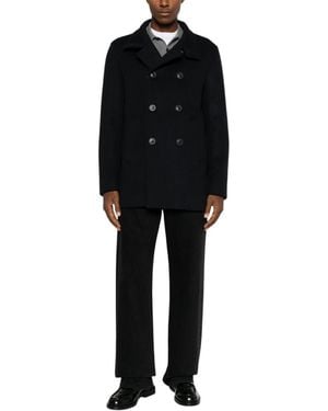 Herno Double Breasted Coat - Black