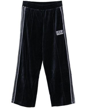 EA7 Logo Elasticated Trousers - White