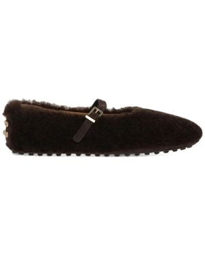 Tod's Textured Ballet Flats - Black