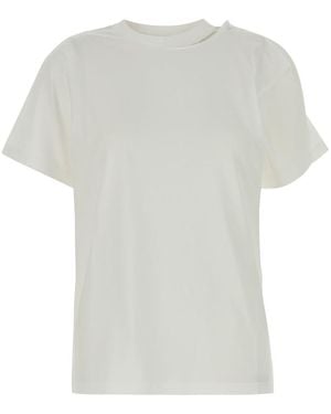 MM6 by Maison Martin Margiela Pin-Detail Cotton T-Shirt - White