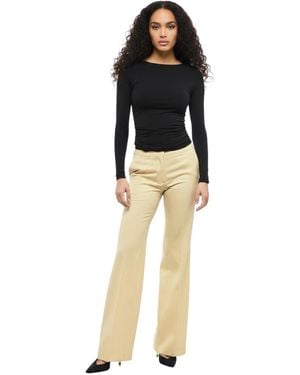 Jil Sander Flared Pleated Pants - Natural
