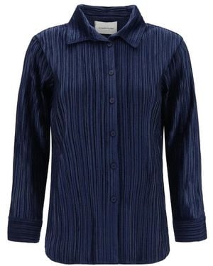 GONGDID DESIGN Relaxed Stripes Shirt - Blue