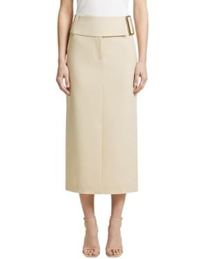 Sportmax Calf Length Skirt - Natural