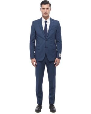Corneliani Notched Lapel Suit - Blue