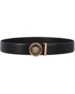 Versace Medusa Buckle Belt - Black