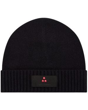 Peuterey Logo Beanie Cap - Black