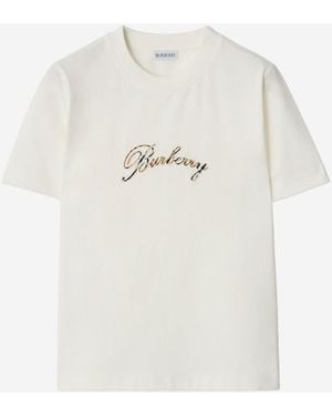 Burberry Chalk Logo T-Shirt - White