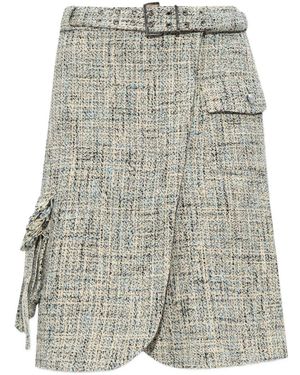 【関税＆送料込み】Ganni Tweed Midi Skirt Ganni - Women - Leopard Tweed Midi Skirt – shopguysngals